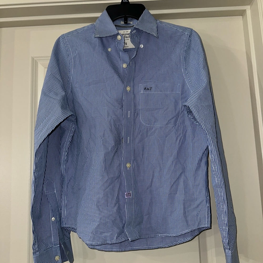 Abercrombie & Fitch Long Sleeve Shirt Mens Small Button Up Plaid Muscle